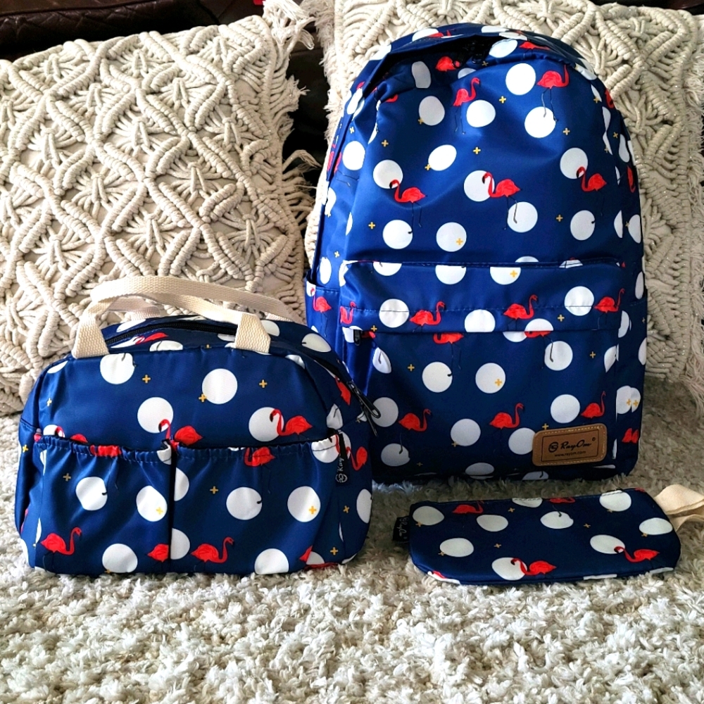 Flamingo Backpack set